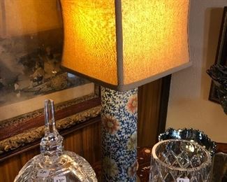 antique Chinese porcelain lamp