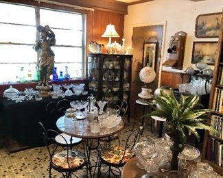 Ice Cream Parlor with fun vintage wall phone, prints, and more.