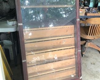 Front of Case knife display cabinet.