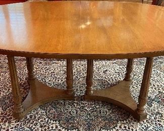 Thomasville Pecan Dining Table with 3 Leaves-Closed up Approximately 68” X 46-1/4”