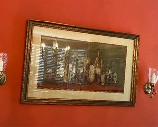 Approximately 43-1/2” X 28” Framed, Matted Art