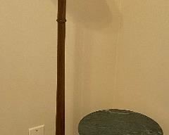 Small Marble Top Occasional Table & Approximately 45” Tall with 8” Diameter Plant Stand