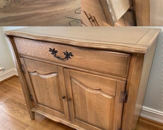 Pickled 2Door 1Drawer ConsoleApproximately 30-1/2” Tall X 35” Wide X 19” Deep