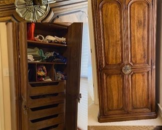 Henredon Fine Furniture Wardrobe Fitted with Drawers/Shelving - Approximately 78-1/2” Tall X 39” Wide X 19-1/4” Deep