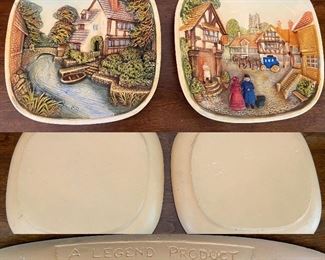 Pair Dimensional Chalk Art Made in England 