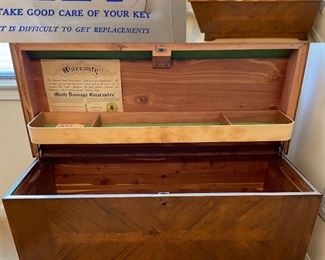 Dillingham 40’s Deco Cedar Chest-Approximately 22-1/2” Tall X 44” Wide X 18-1/2” Deep