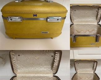 Mustard Yellow American Tourister Train Case