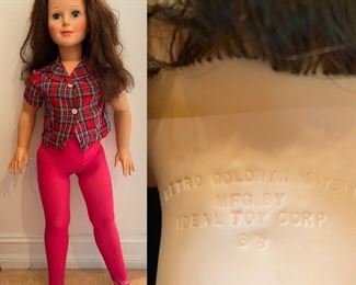 1961 Ideal Toy 38” Jointed Lori Martin National Velvet TV Doll-Patti Playpal Lifesize Doll-Original Shirt
