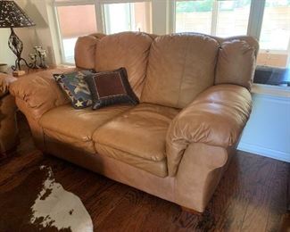 $525- Italian leather love seat