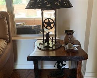 $225 - Hand crafted Mesquite end table 