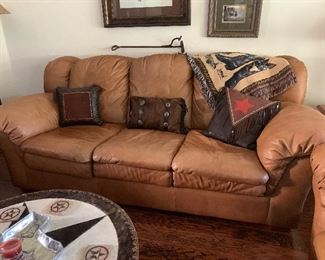 $725- Wow! Comfy  Italian leather sofa 