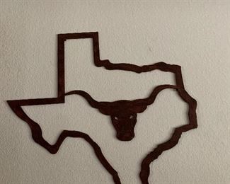 $22~ RUSTIC LONGHORN TEXAS WALL ART  22W X 21HT 