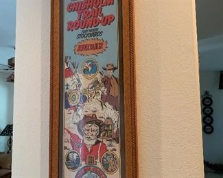 $50- Framed Chisholm Trail Round Up poster 