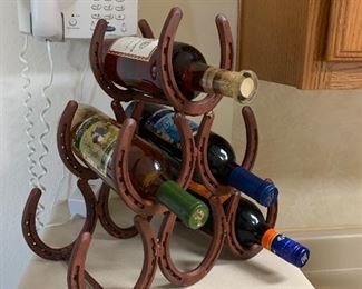 $45- Horse shoe wine bottle holder 
