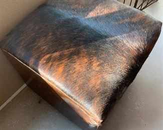$150~ Brindle Cowhide foot stool 