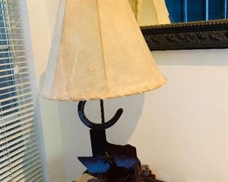 $ 95~TEXAS WROUGHT IRON LAMP