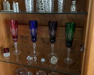 Silver overlay and cut  crystal