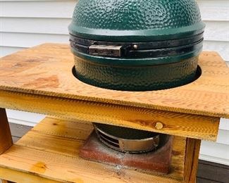 Big Green Egg Grill with Stand and Digital Thermometers