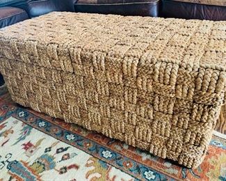Woven Coffee Table with Storage
