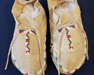 Beaded Plains Indian moccasins 