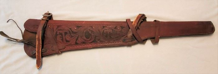 AJ Williamson Casper Wyoming hand tooled leather scabbard