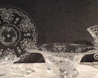 Heisey orchid & Other Elegant Glass