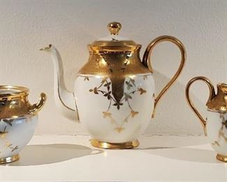 Gold trimmed antique porcelain