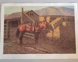 1980 Joe Beeler Caught In The Act Western Print
