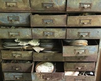 Vintage metal card-style cabinet