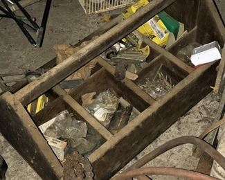 Vintage wooden tool box