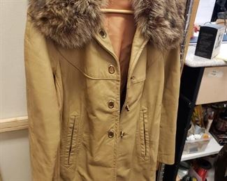 Leather and Fur Coat $50
