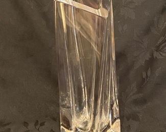    $ 65       CR 206 Kosta Boda Crystal Vase, signed , 8.5" h