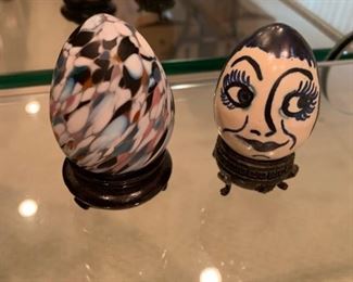  $35            POR 105          Pair of Decorative Eggs