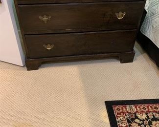 $15      SW757  Chest ,  some damage with mossing 
brass,    34" w x 17" deep x 29" h