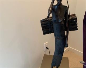    $150   SW 731     Carved  Kioko Sculpture signed, 28"  
                                        Tall