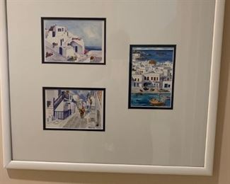   $25         JJ30         3 Prints in white frame 24 x 24