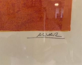 $1000       Sunol Alvar Lithograph     30.5" w x 41"h, 
                      signed, edition 137/225