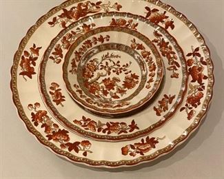 $600  Spode China      (Set )       SW 1000   18 dinner plates, 18 salad plates, 16 Berry bowls, oval platter 12.5";   Oval Platter 14.5"( in original zip cover storage)
