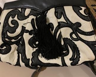 $25                     Braccialini Black/White Purse