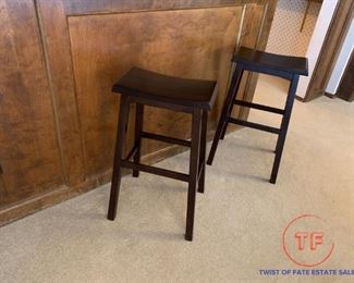 PAIR Wooden Bar Stools
