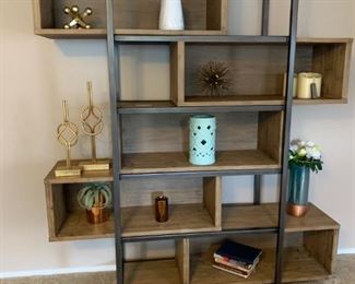 ADJUSTABLE Sliding Shelves Display / Book Case with Metal Frame