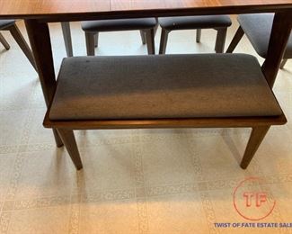 MCM Style Table and Chairs with Bench by YEO AIK WOOD