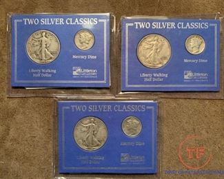 Walking Liberty Half and Mercury Dime Sets