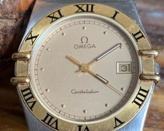 Men’s OMEGA Watch with 18K Gold Accents