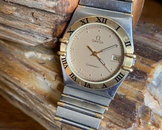 Men’s OMEGA Watch with 18K Gold Accents