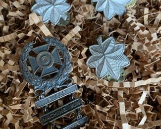 Vintage STERLING Military Badges