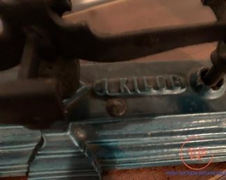 Vintage Cast Iron Scale with Brass Weight Plates