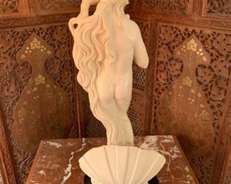Vintage Alabaster Sculpture by A. SANTINI