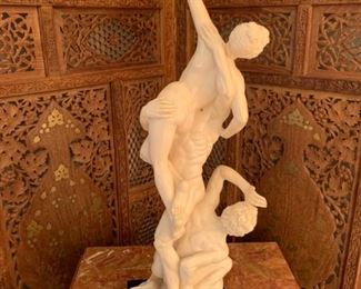 Vintage Alabaster Sculpture by A. SANTINI