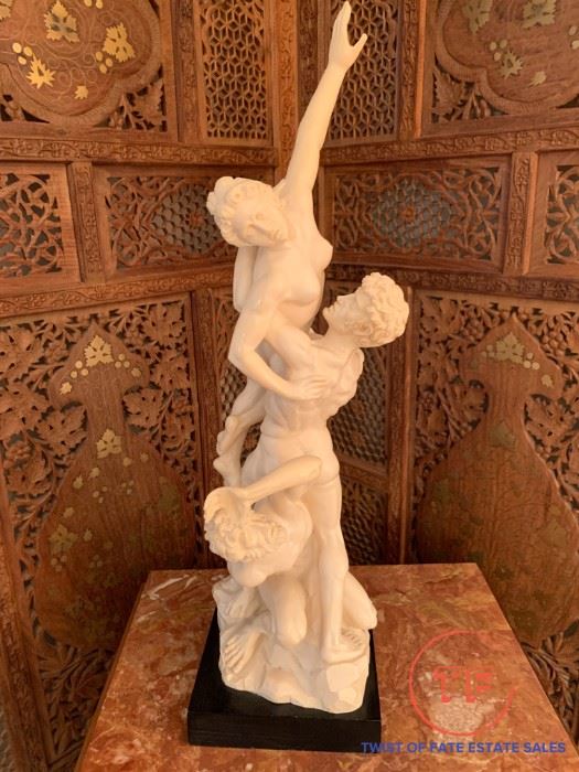 Vintage Alabaster Sculpture by A. SANTINI